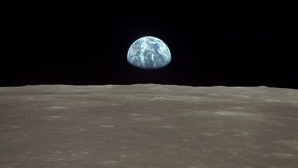 Earthrise from the Moon.