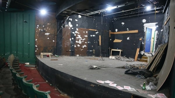 The stage of the Eblana Theatre under Dublin's Busáras. Photo: Mal McCann from The Dignity of Everyday Life: Celebrating Michael Scott's Busáras (Merrion Press)