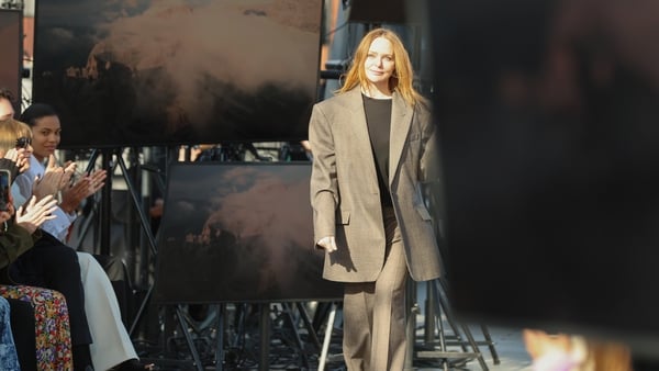 Stella McCartney walks the runway at the Stella McCartney Womenswear Fall/Winter 2024-2025.