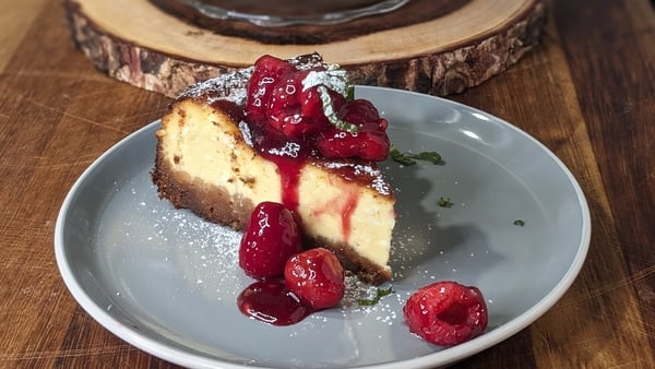 Baked lemon and raspberry cheesecake: Today