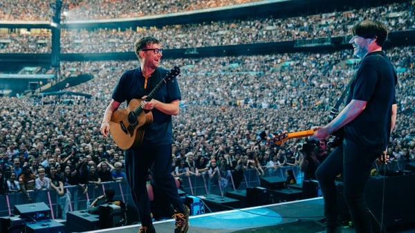 Blur at Wembley Stadium last summer