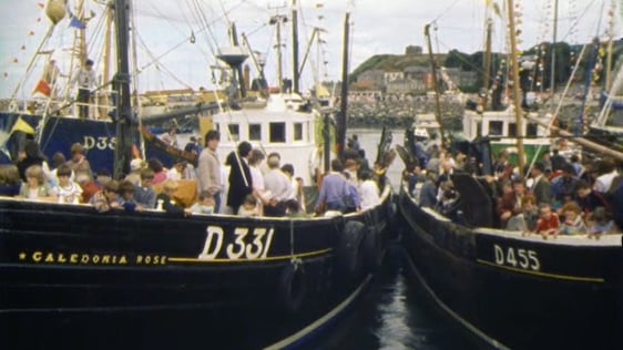 Trawlers in Howth harbour during Howth Festival Week, 1984. Trawlers in Howth harbour during Howth Festival Week, 1984.