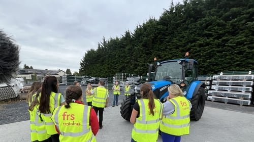 In a training facility in Roscrea, female tractor drivers spend the day improving their skills and their knowledge of modern tractors