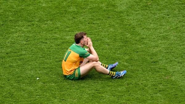 A dejected Shane O'Donnell following the All-Ireland semi-final defeat to Galway