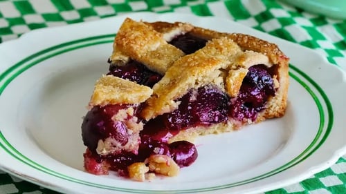 Cherry and almond pie from One Bake, Two Ways (Matt Russell/PA)